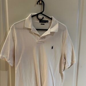 Polo by Ralph Lauren Men's Cream Polo Shirt